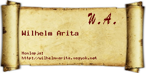 Wilhelm Arita névjegykártya